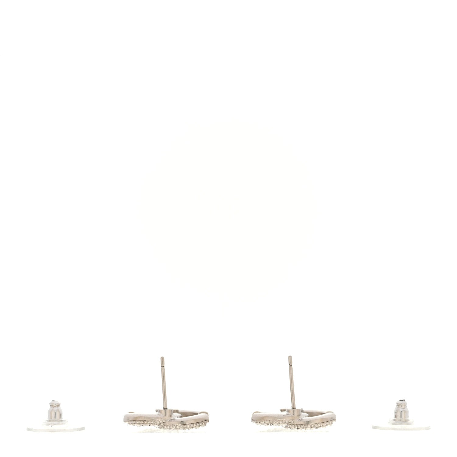 Chanel Crystal CC Coco Flapper Earrings Silver 3 of 5