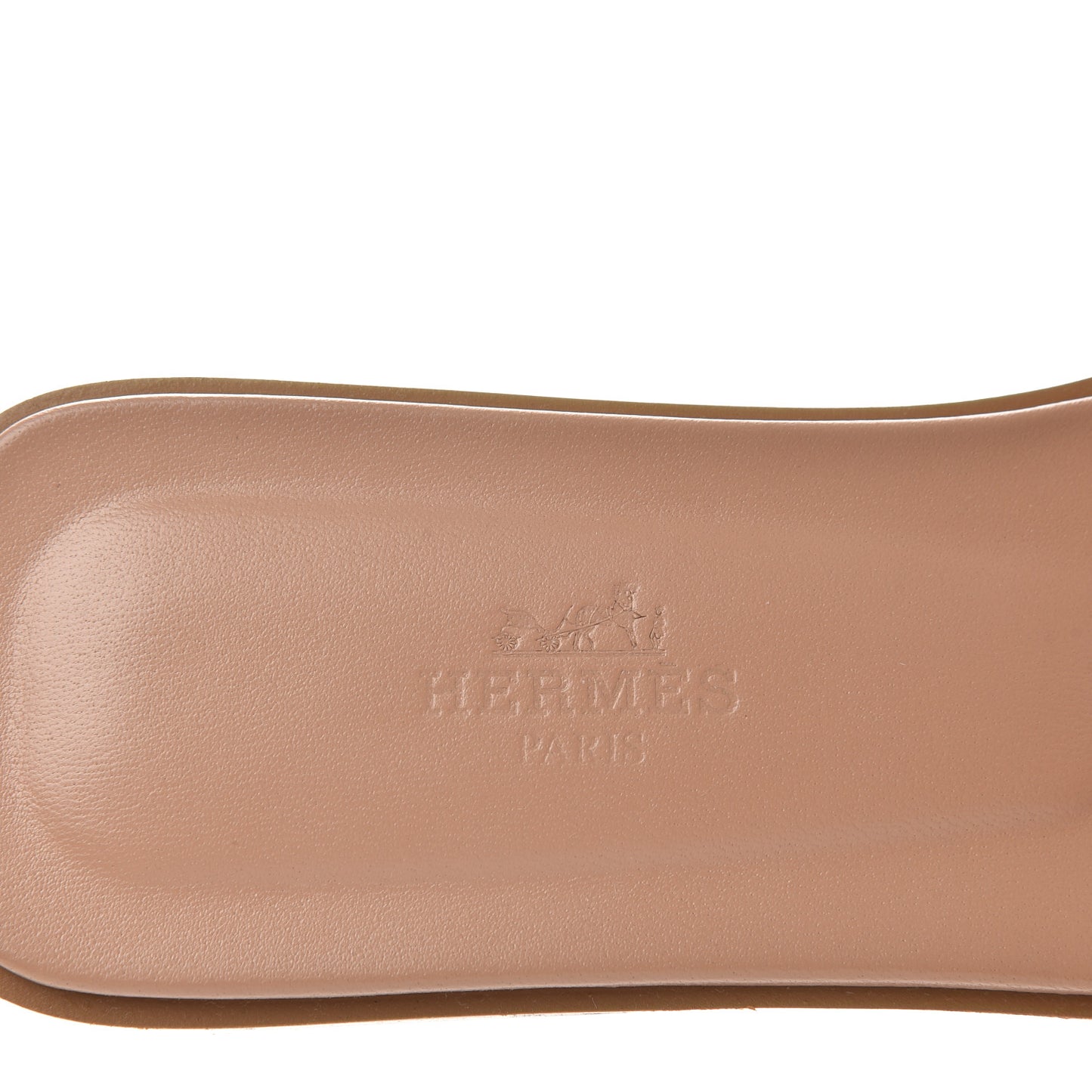 Metallic Calfskin Oran Sandals 38 Rose Dore
