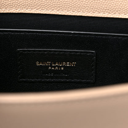 Saint Laurent Grain De Poudre Medium Monogram Kate Satchel Dark Beige 7 of 13
