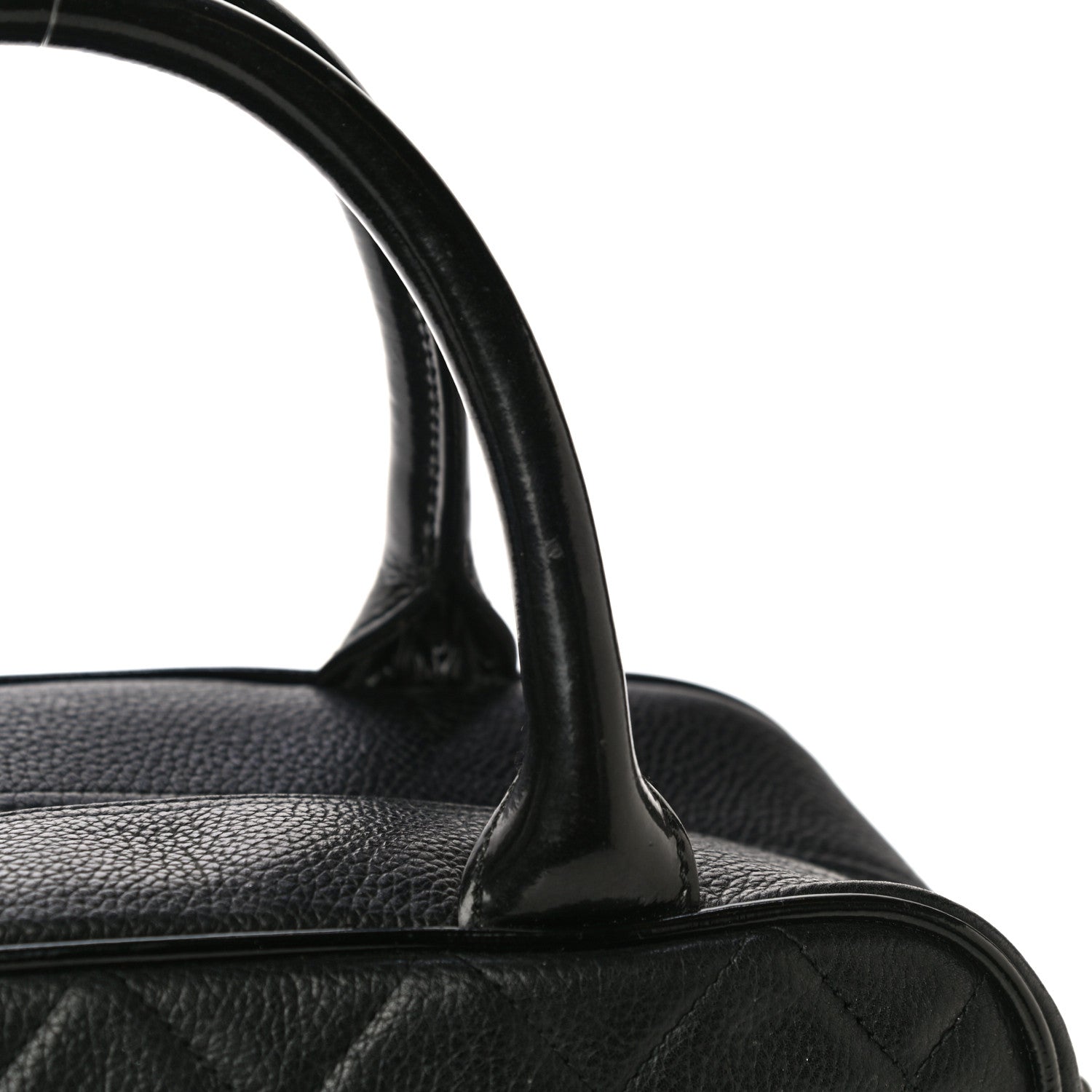 Chanel Caviar Patent Quilted Bowler Black 19 of 23