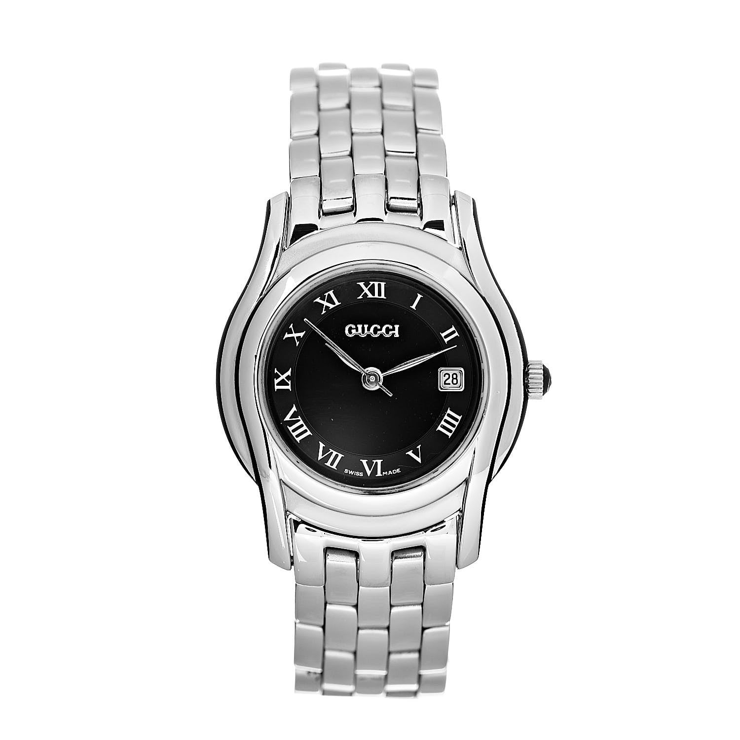 Gucci Stainless Steel 27mm 5500L Quartz Watch Black 1 of 5