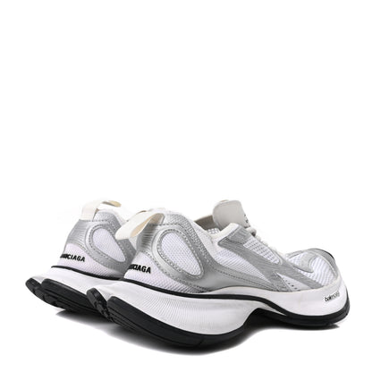 Balenciaga Metallic Calfskin Mesh Circuit Womens Sneaker 37 Silver White 5 of 8