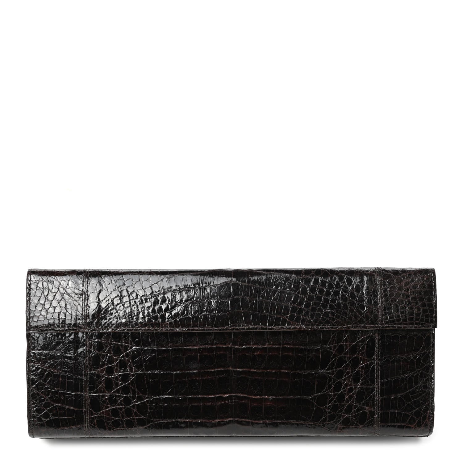 Nancy Gonzalez Crocodile Clutch Brown 1 of 6