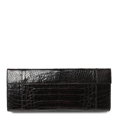 Nancy Gonzalez Crocodile Clutch Brown 1 of 6