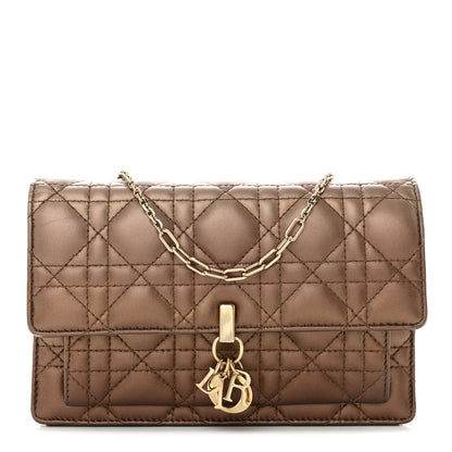 Christian Dior Iridescent Lambskin Gradient Chain Lady Dior Chain Pouch Metallic Pink 1 of 14