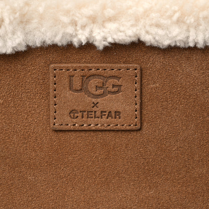 Telfar X UGG Suede Shearling Medium Shopping Bag Chestnut 12 of 12