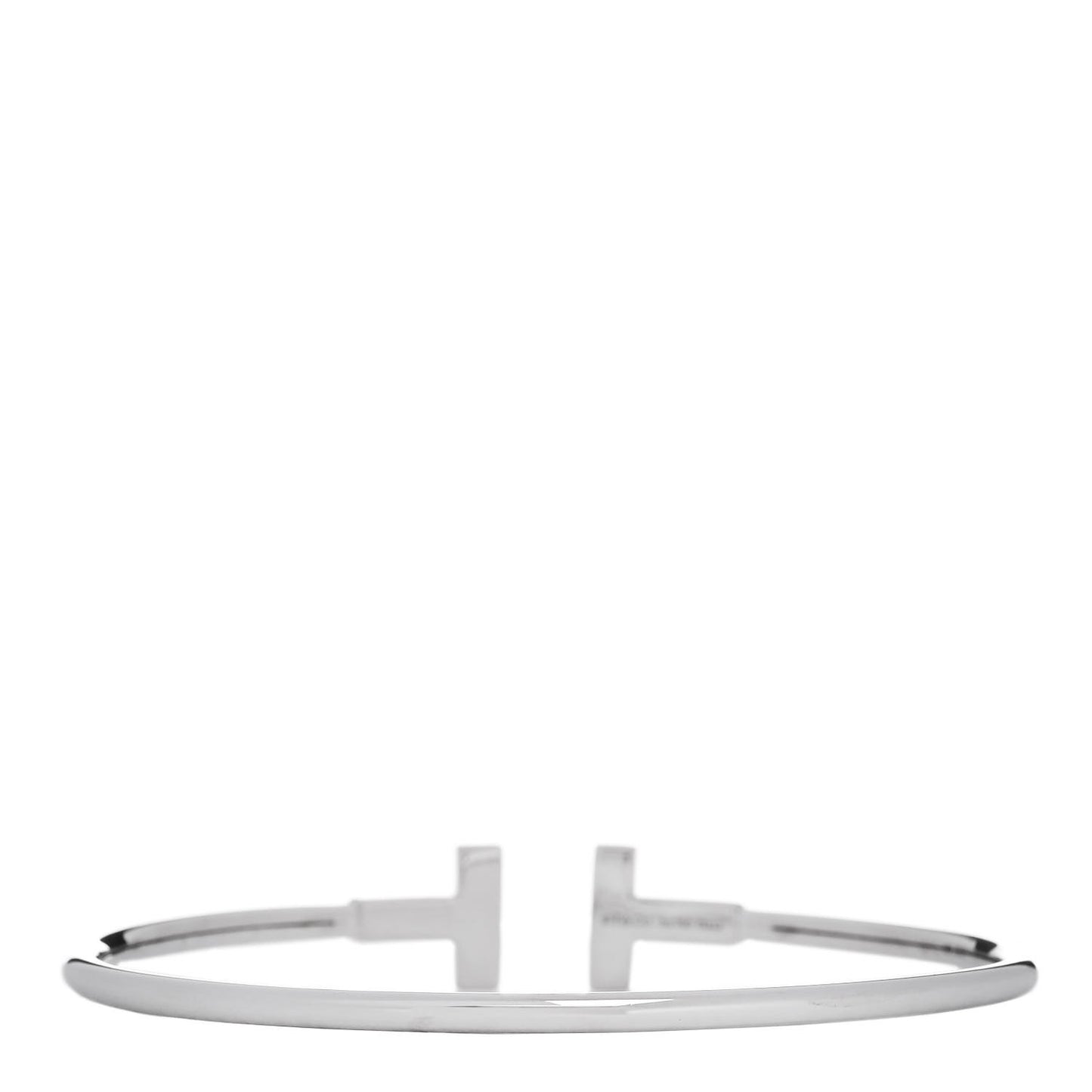 18K White Gold Narrow T Wire Bracelet