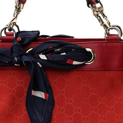 Gucci Monogram Large Positano Tote Red 8 of 10