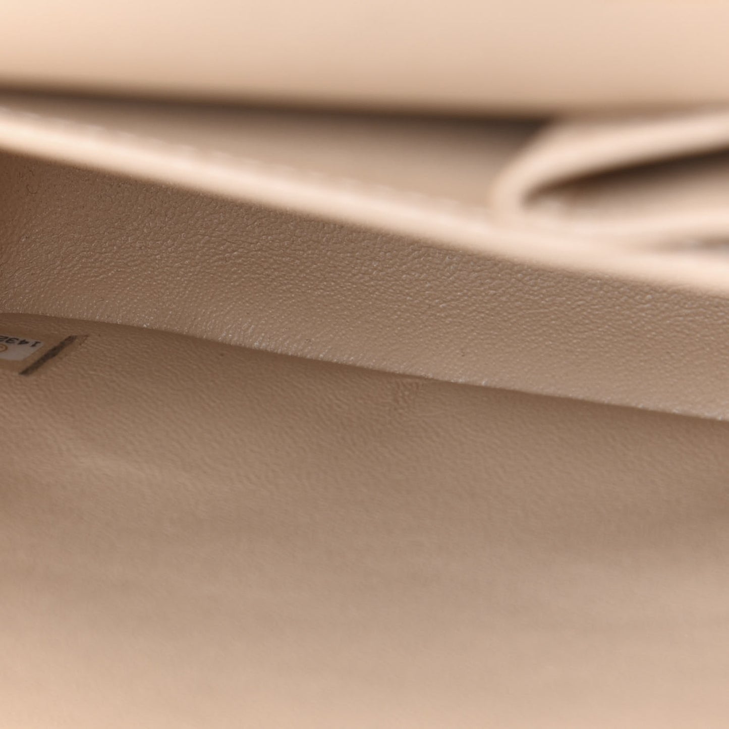 Lambskin Quilted Jumbo Double Flap Light Beige