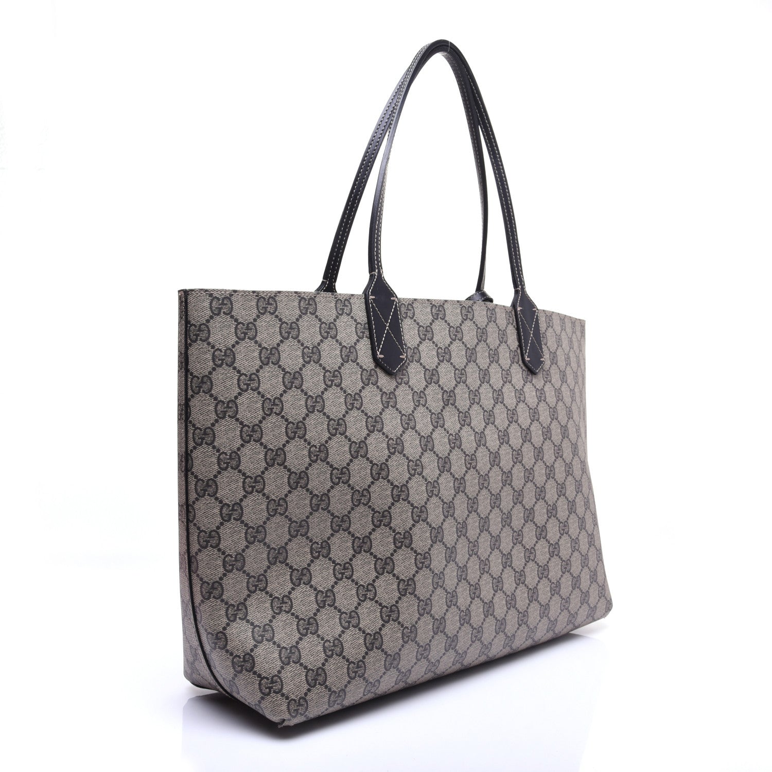 Gucci Calfskin GG Supreme Monogram Medium Reversible Tote Black 3 of 11