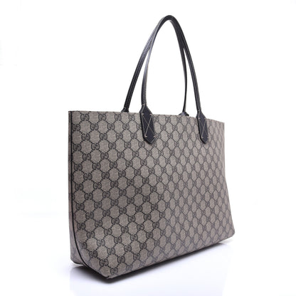Gucci Calfskin GG Supreme Monogram Medium Reversible Tote Black 3 of 11