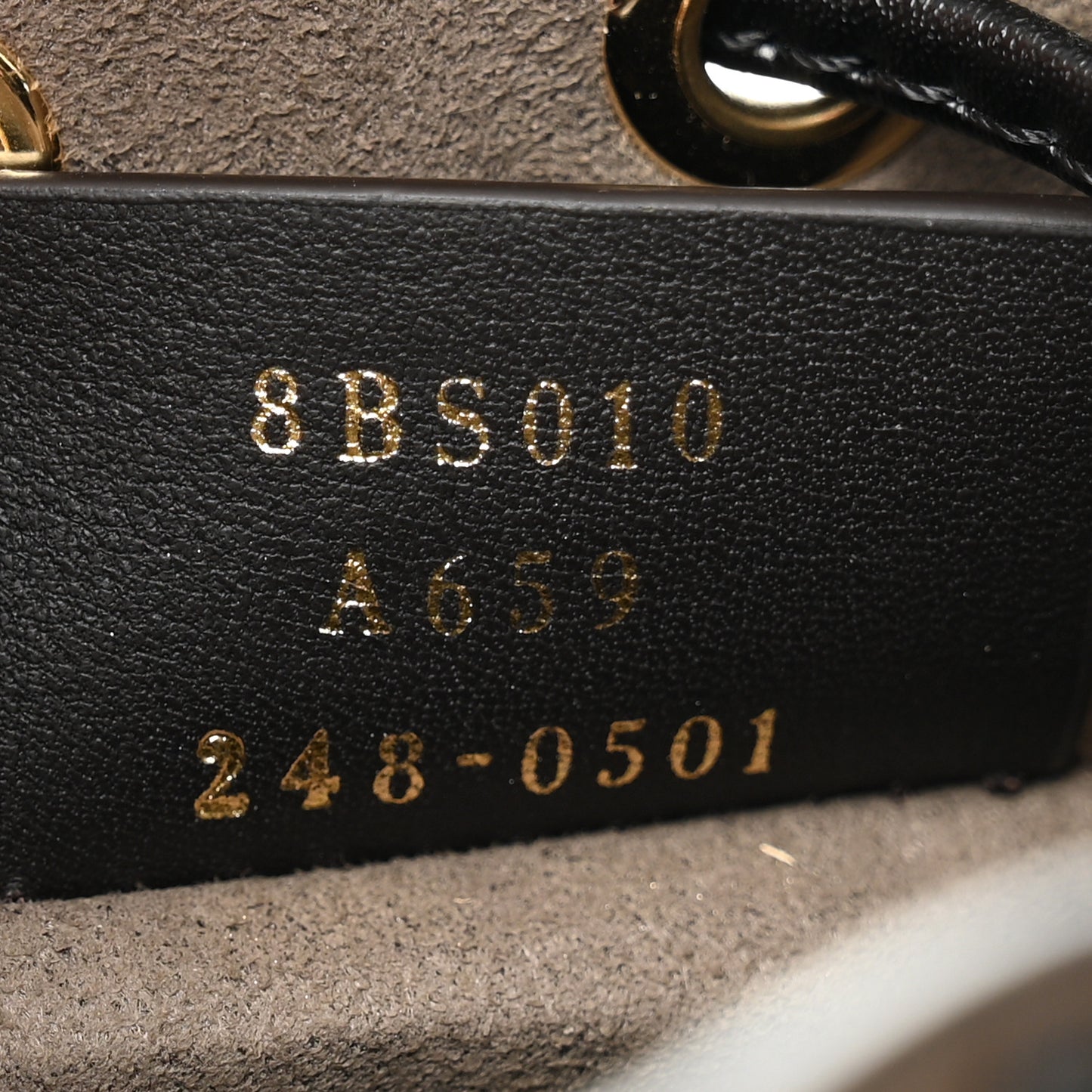 Vitello Liberty F is Fendi Bi-Color FF 1974 Embossed Mini Mon Tresor Bucket Bag Maya Black