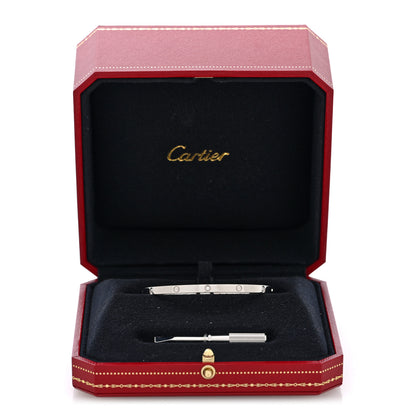 Cartier 18K White Gold 6 Diamond Small LOVE Bracelet 17 7 of 7