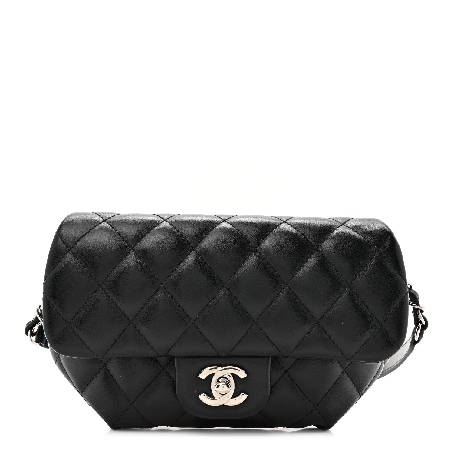 Chanel Calfskin Quilted CC Uniform Flap Belt Bag Black 1 of 11