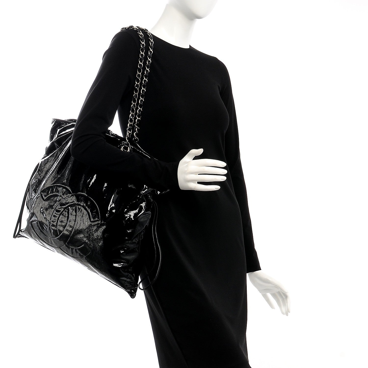 Chanel Patent Bonbons Shopper Tote Black 2 of 7