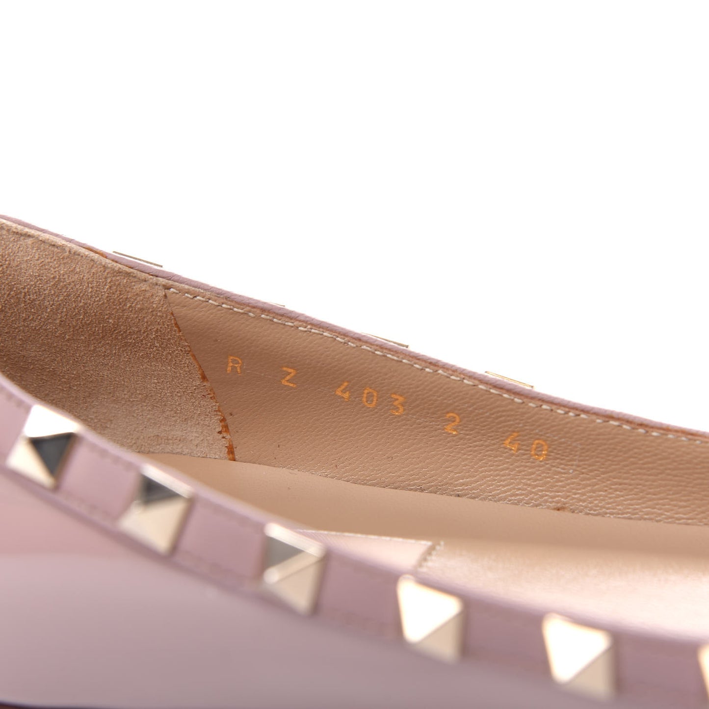 Patent Rockstud Ballerina Flats 40 Poudre