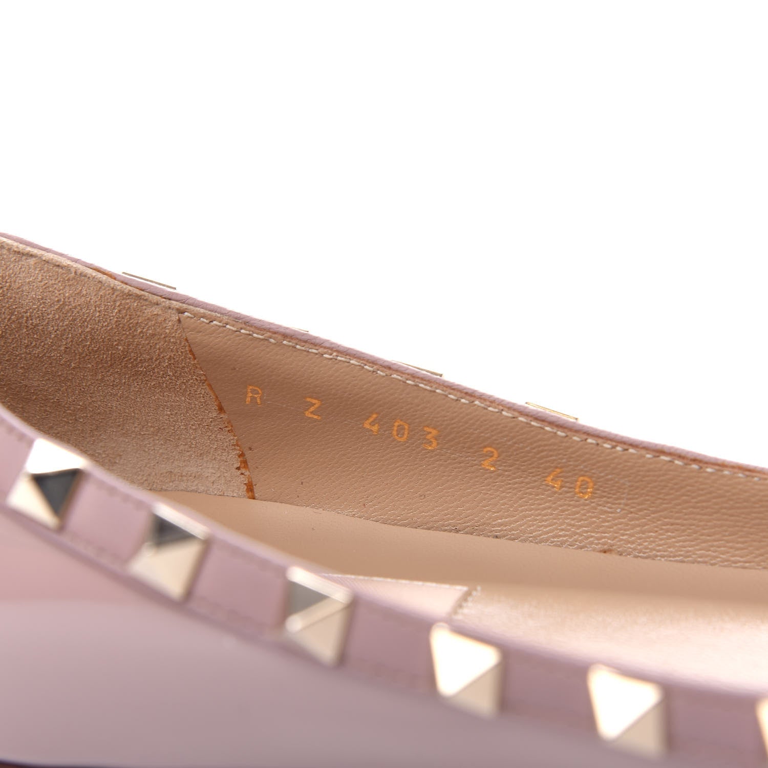 Valentino Garavani Patent Rockstud Ballerina Flats 40 Poudre 10 of 11