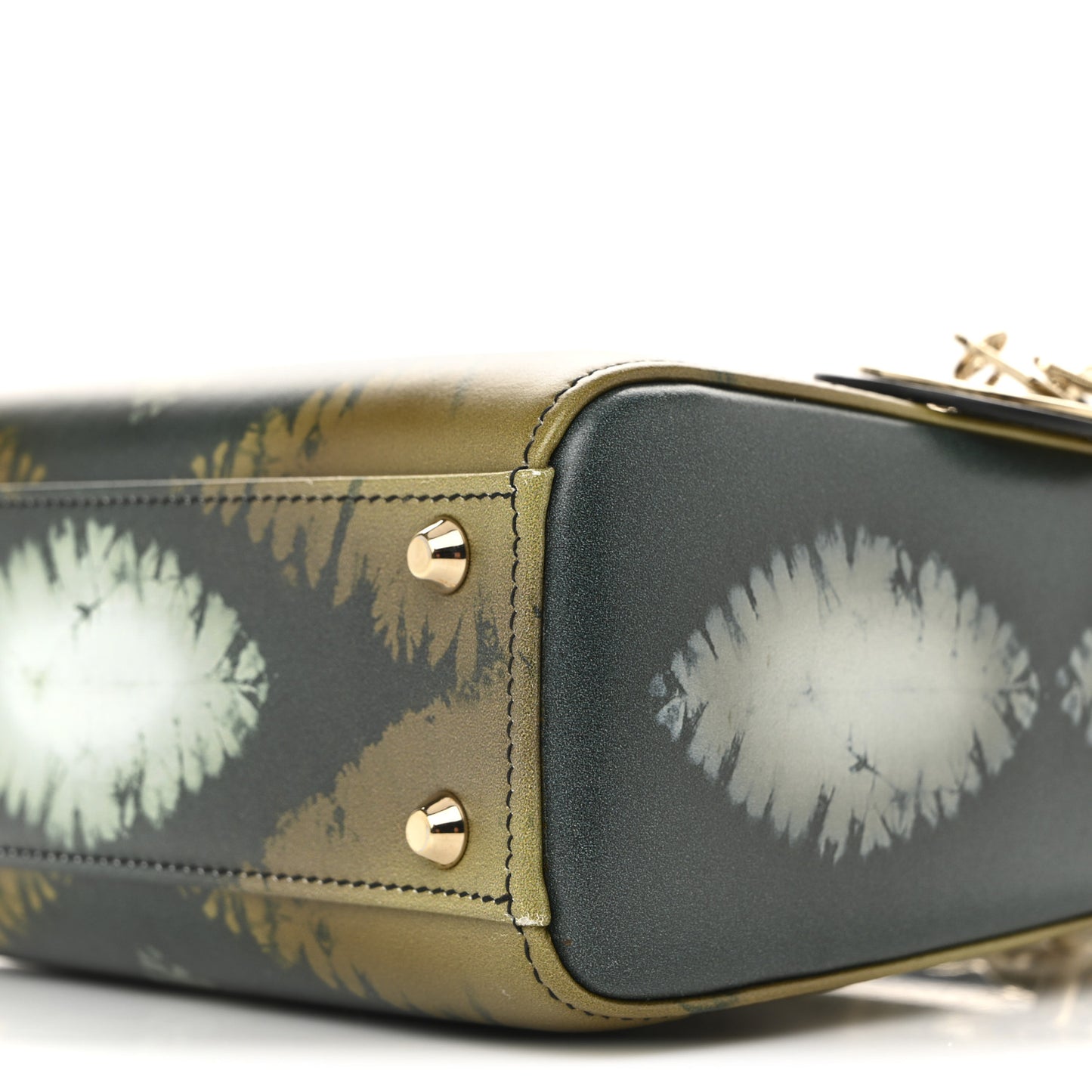 Calfskin Tie Dye Mini Lady Dior Green Multicolor