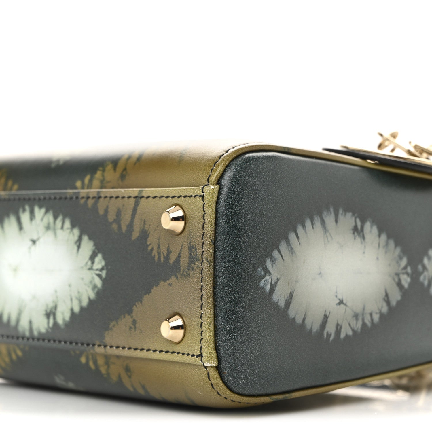 Christian Dior Calfskin Tie Dye Mini Lady Dior Green Multicolor 10 of 16
