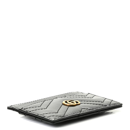 Gucci Calfskin Matelasse GG Marmont Card Holder Black 10 of 17