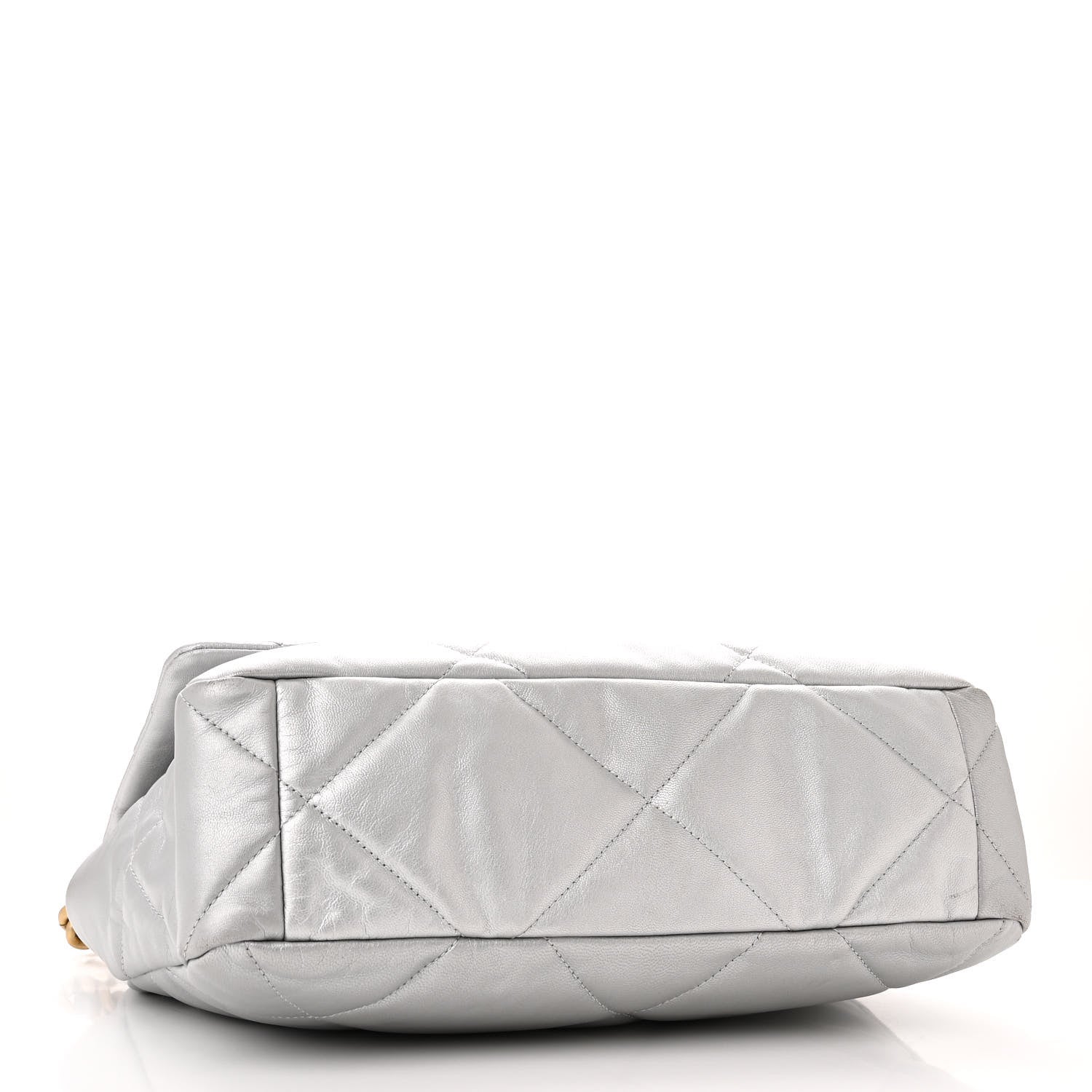 Chanel Metallic Quilted Large 19 Flap Silver 4 of 10