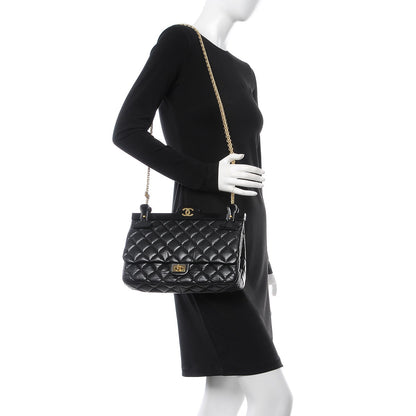 Chanel Aged Calfskin Quilted 2.55 Reissue 226 Hanger Flap Black 2 of 8