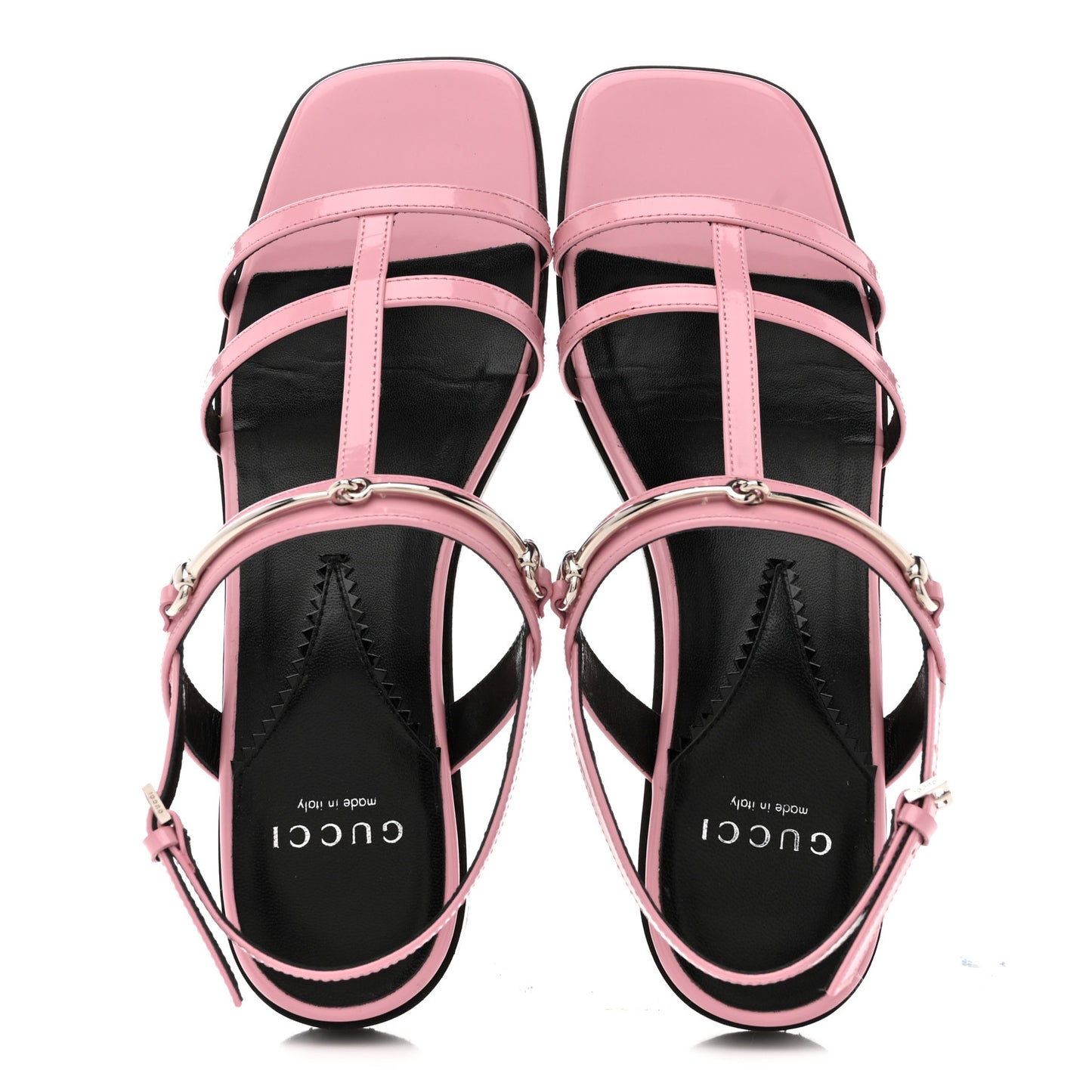 Patent Calfskin Horsebit Divine Slingback Sandals 36 Dolly Pink