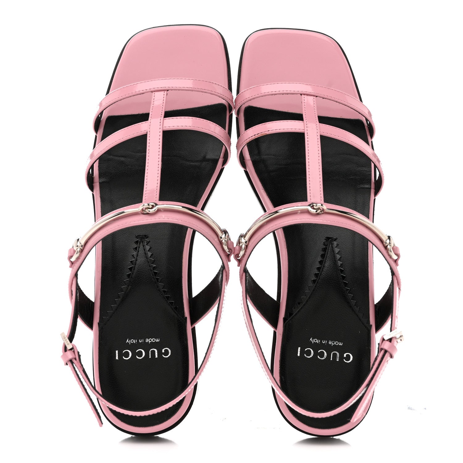 Gucci Patent Calfskin Horsebit Divine Slingback Sandals 36 Dolly Pink 2 of 11