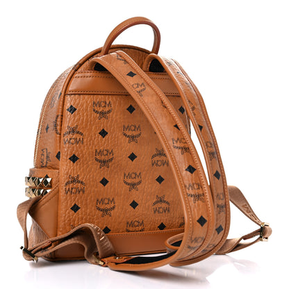 MCM Visetos Side Stud Mini Stark Backpack Cognac 3 of 12