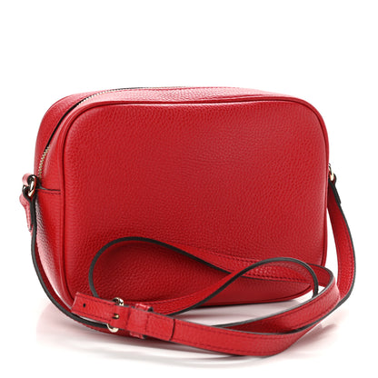 Gucci Pebbled Calfskin Small Soho Disco Bag Tabasco Red 3 of 14