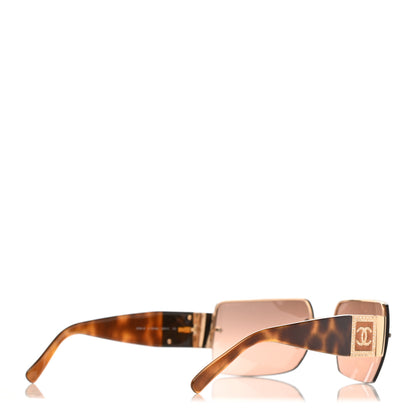 Chanel Tortoise Crystal CC Logo Sunglasses 4095-B 4 of 8