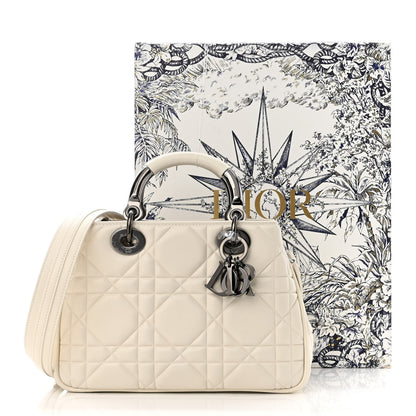 Christian Dior Calfskin Cannage Small The Lady 95.22 Ivory 11 of 11