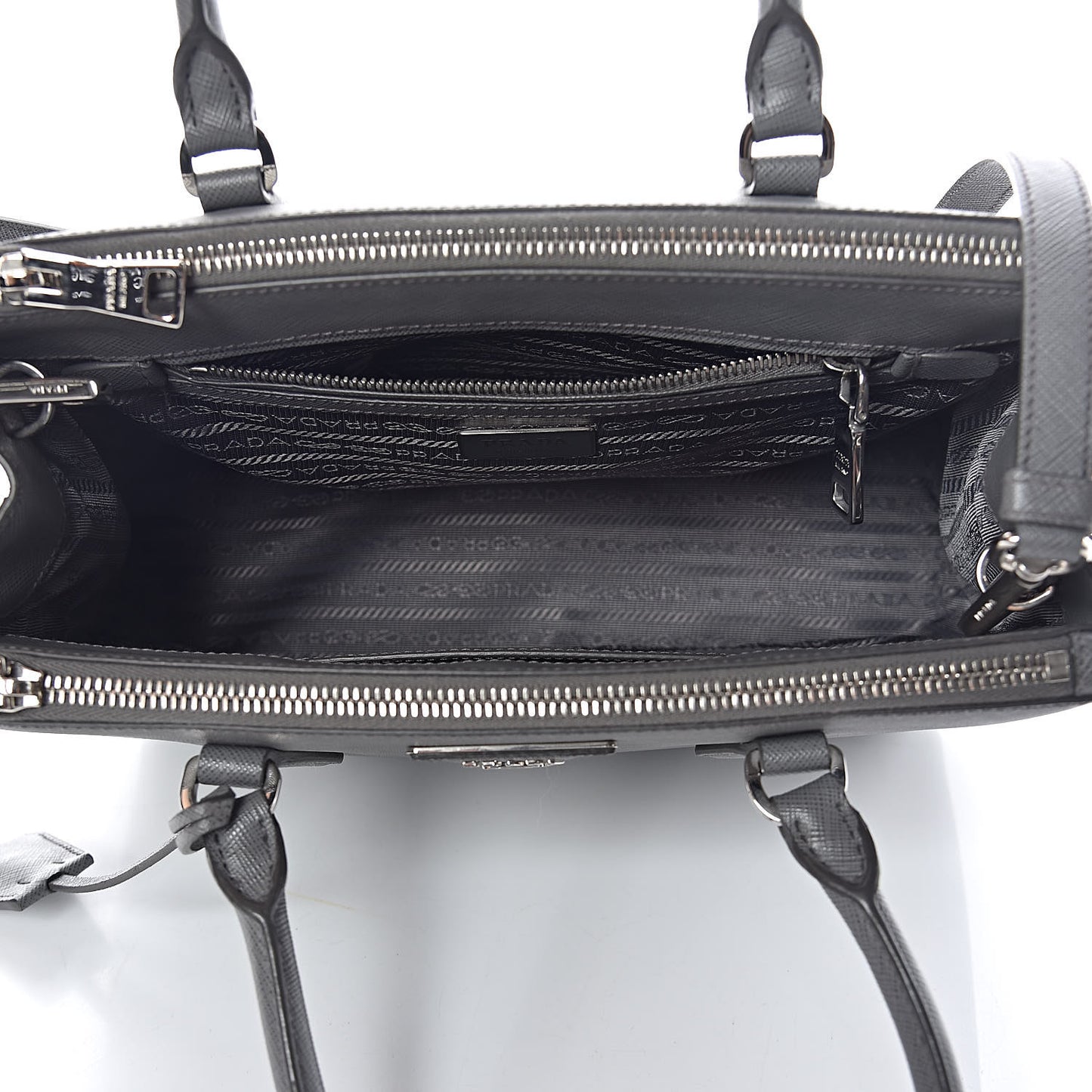 Saffiano Small Galleria Double Zip Tote Marmo