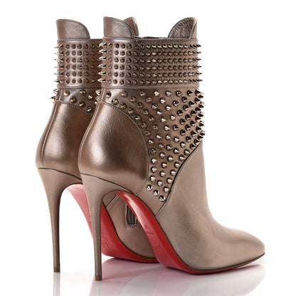 Christian Louboutin Calfskin Perle Spiked Hongroise 85 Ankle Boots 39 Colombe 4 of 8