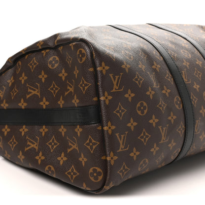 Louis Vuitton Monogram Macassar Keepall Bandouliere 45 8 of 9