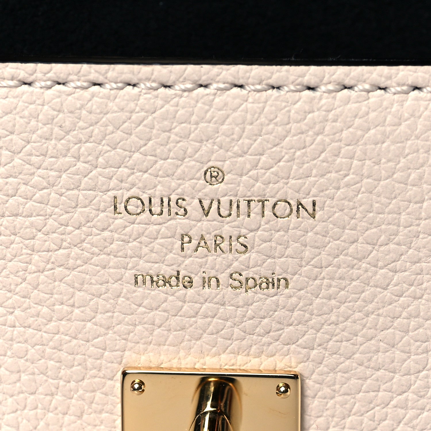 Louis Vuitton Calfskin Lockme Phone Chain Pouch Vanille Black 7 of 11