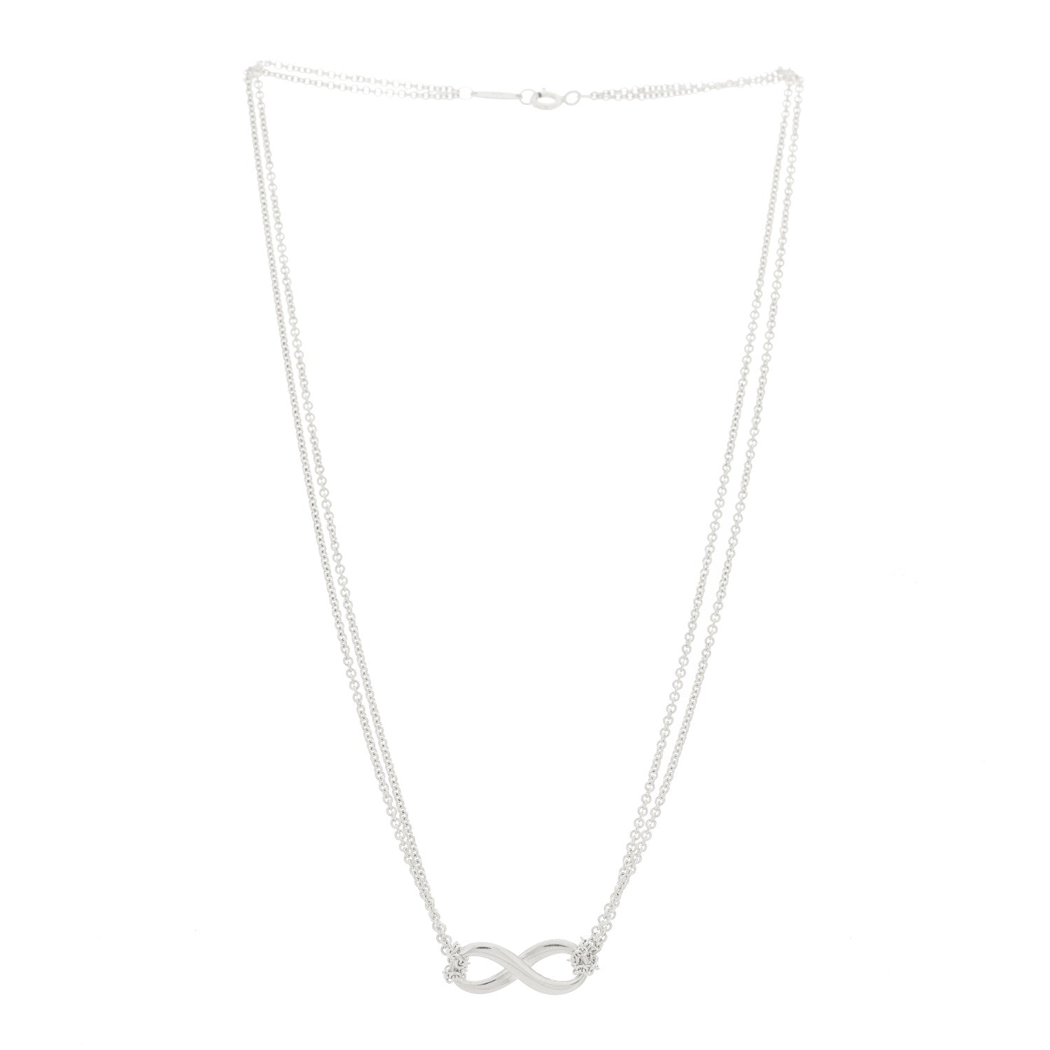 Tiffany Sterling Silver Infinity Pendant Necklace 3 of 5
