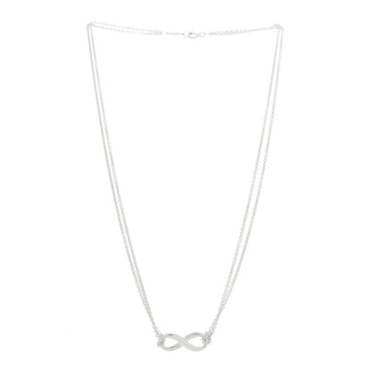 Tiffany Sterling Silver Infinity Pendant Necklace 3 of 5