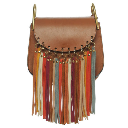 Chloe Calfskin Small Hudson Fringe Shoulder Bag Caramel 1 of 7