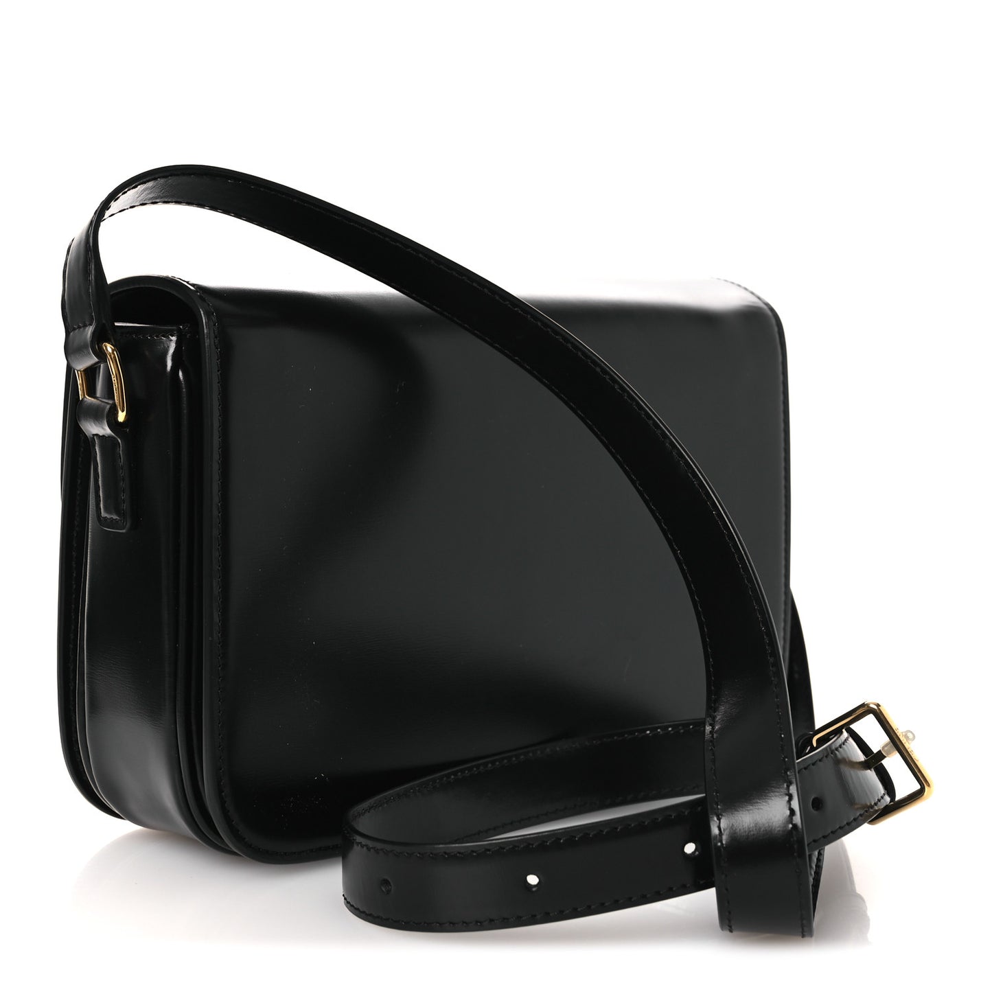 Shiny Calfskin Medium Triomphe Black