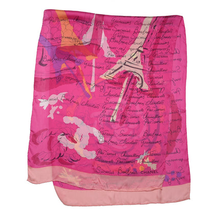 Chanel Silk CC Paris Scarf Pink 3 of 6