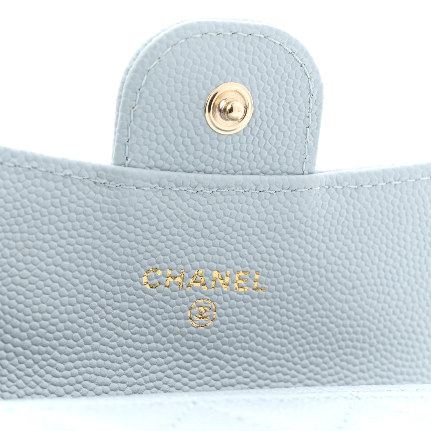 Chanel Caviar Quilted Flap Card Holder Wallet Blue 6 of 8