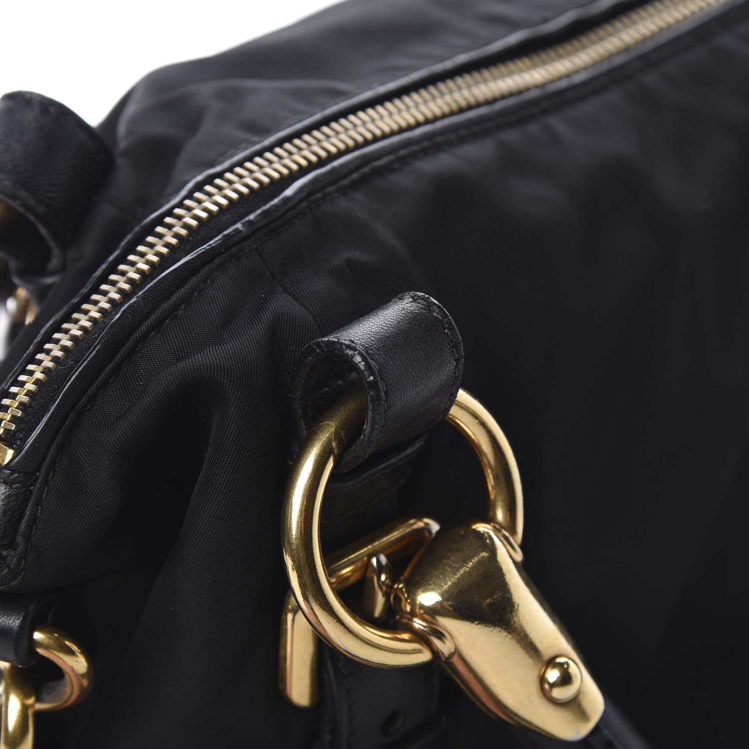 Prada Tessuto Nylon Soft Calf Tote Black 16 of 16