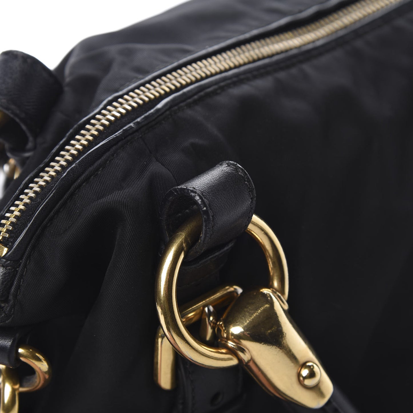 Tessuto Nylon Soft Calf Tote Black