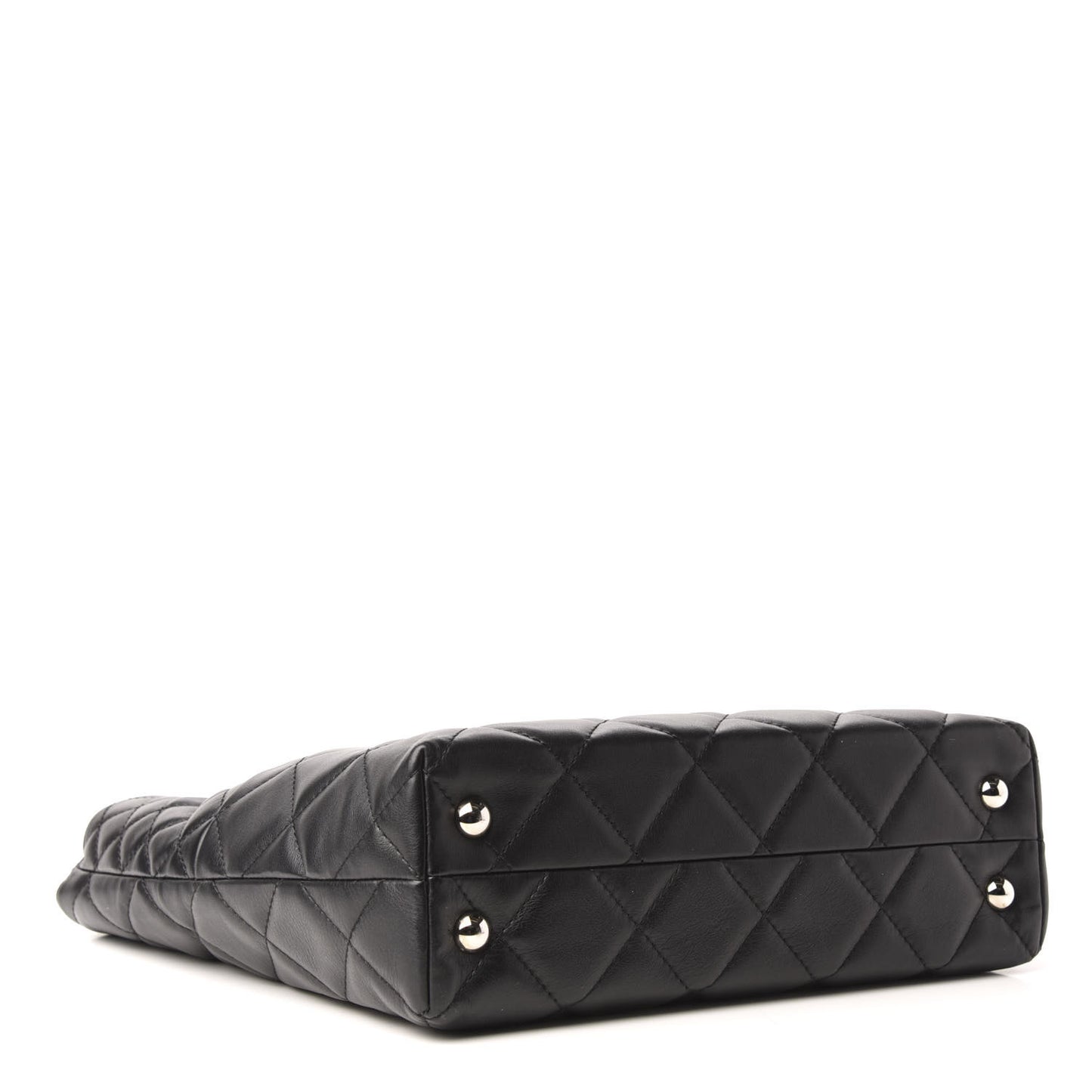 Calfskin Quilted In The Business North South Tote Black