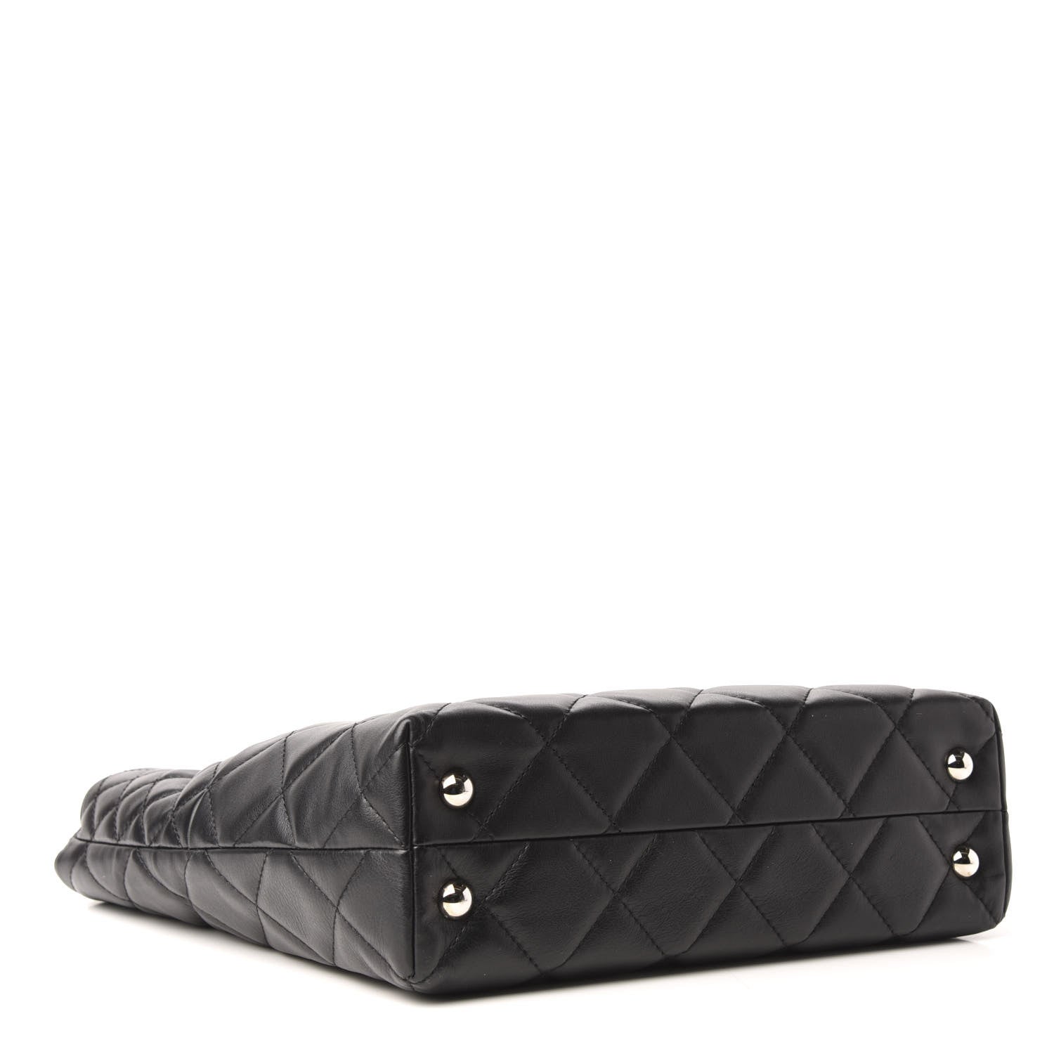 Chanel Calfskin Quilted In The Business North South Tote Black 4 of 9