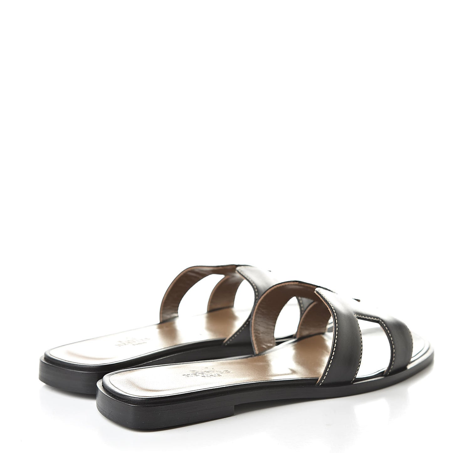 Calfskin Oran Sandals 36 Black