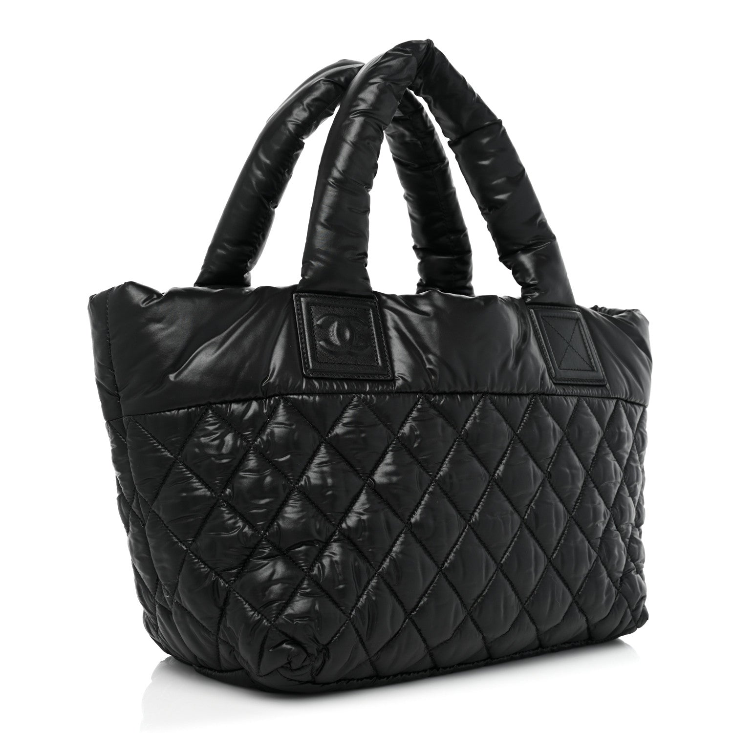 Chanel Nylon Quilted Small Coco Cocoon Tote Black 3 of 8