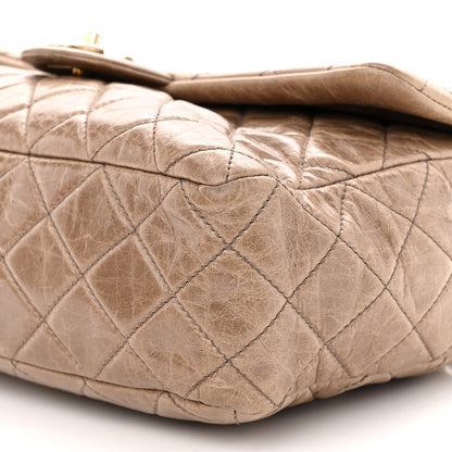 Chanel Glazed Calfskin Castle Rock Medium Flap Dark Beige 10 of 12