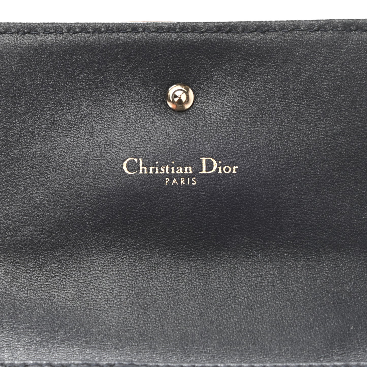 Metallic Patent Micro-Cannage Diorama Elancee Wallet Gold